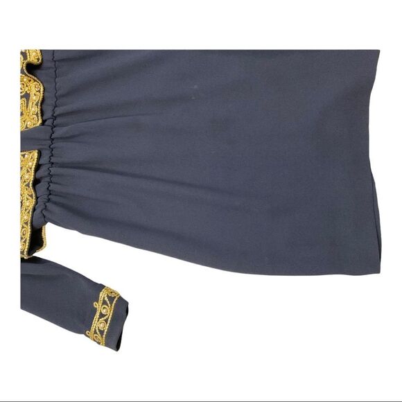 CHETTA B Women’s Sherrie Bloom Peter Noviello Blue embroidery knee Dress Size 2. - Picture 11 of 16